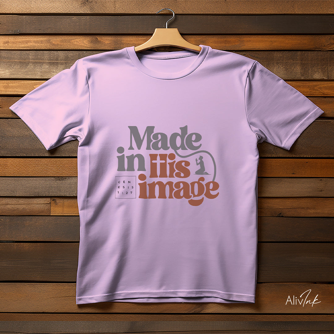 Made In His Image | Inspired By Genesis 1:27 | Christian T-shirt For Men