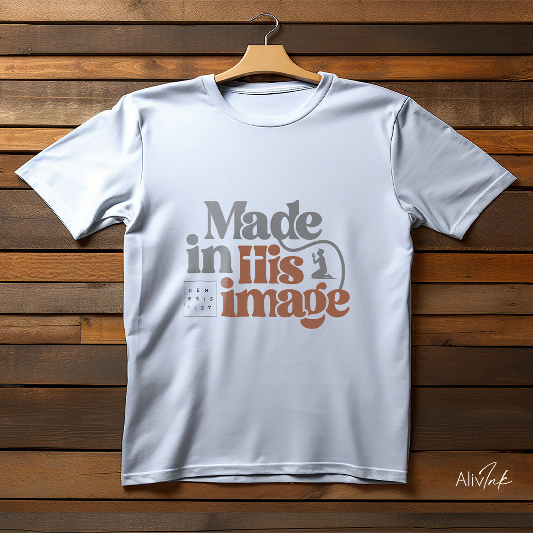 Made In His Image | Inspired By Genesis 1:27 | Christian T-shirt For Men