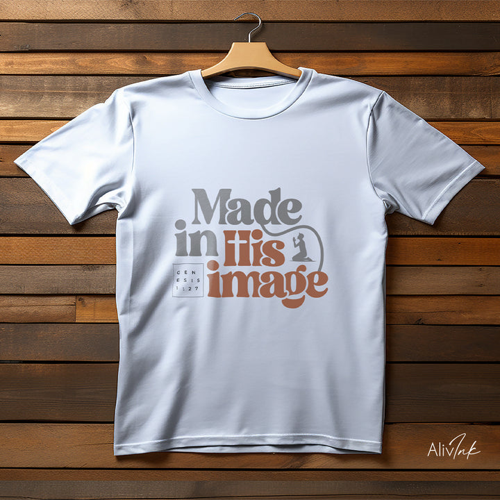 Made In His Image | Inspired By Genesis 1:27 | Christian T-shirt For Men