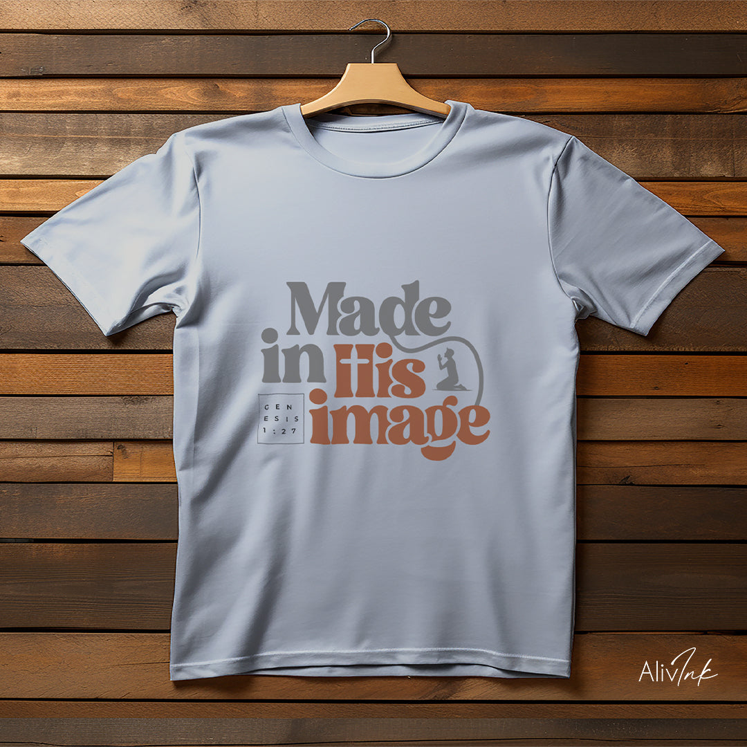 Made In His Image | Inspired By Genesis 1:27 | Christian T-shirt For Men