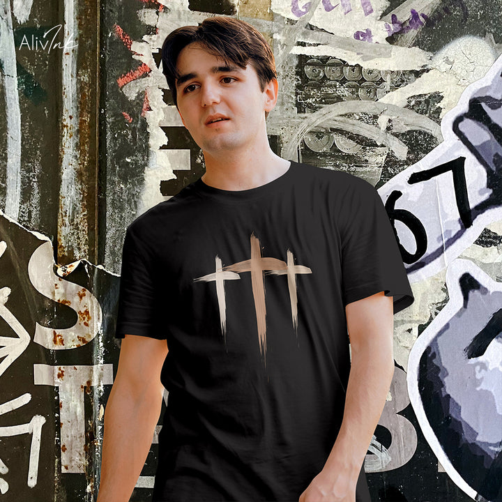 Lord Was Crucified | Inspired By Revelation 1:7 | Christian T-shirt For Men